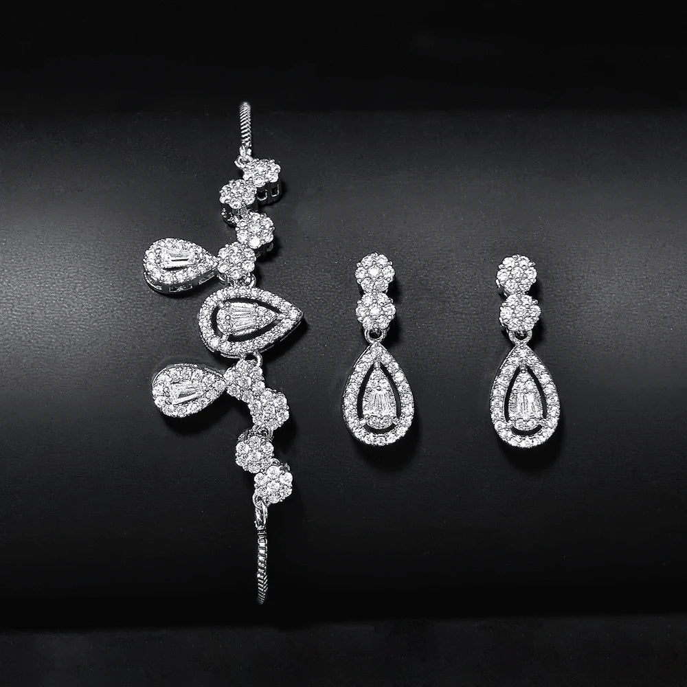 Moonso Arrival Luxury Designer Bride Jewelry Set for Women Engagement  Anniversary Gift Jewelry Wholesale E046-R046-S046-X046