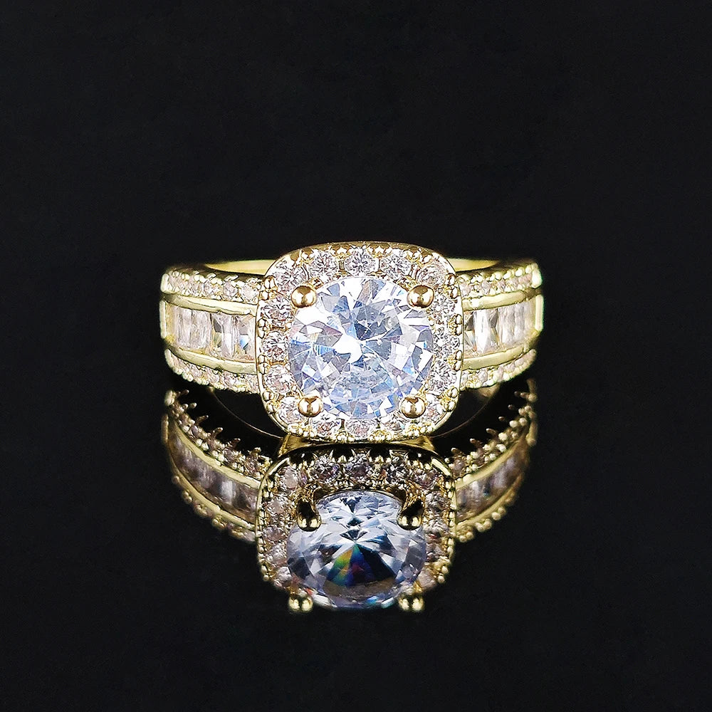 Newly-designed Engagement Rings for Women High-quality Cubic Zirconia Gorgeous Proposal Ring Gift Wedding Bands Jewelry R6417