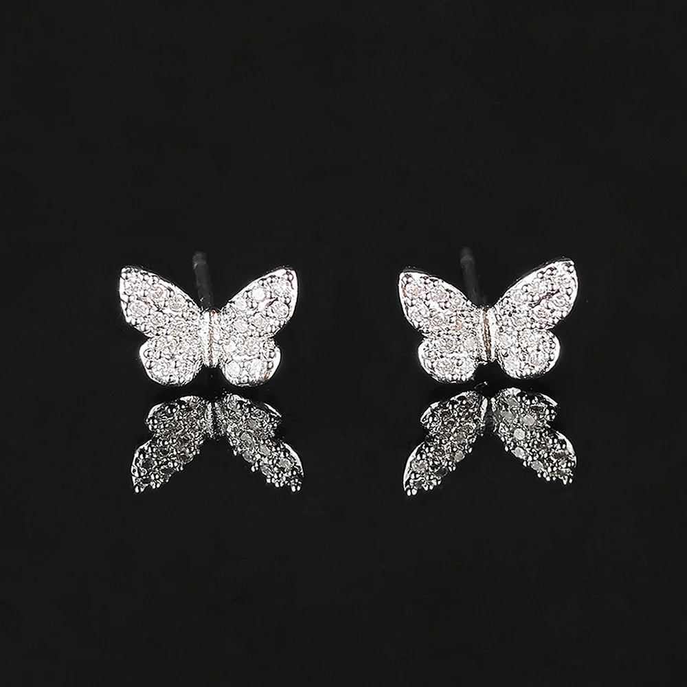 Unique Design Silver Color Butterfly Jewelry Set for Women Valentine's Day Gift Jewelry Wholesale Moonso E6863-r8418-x6228