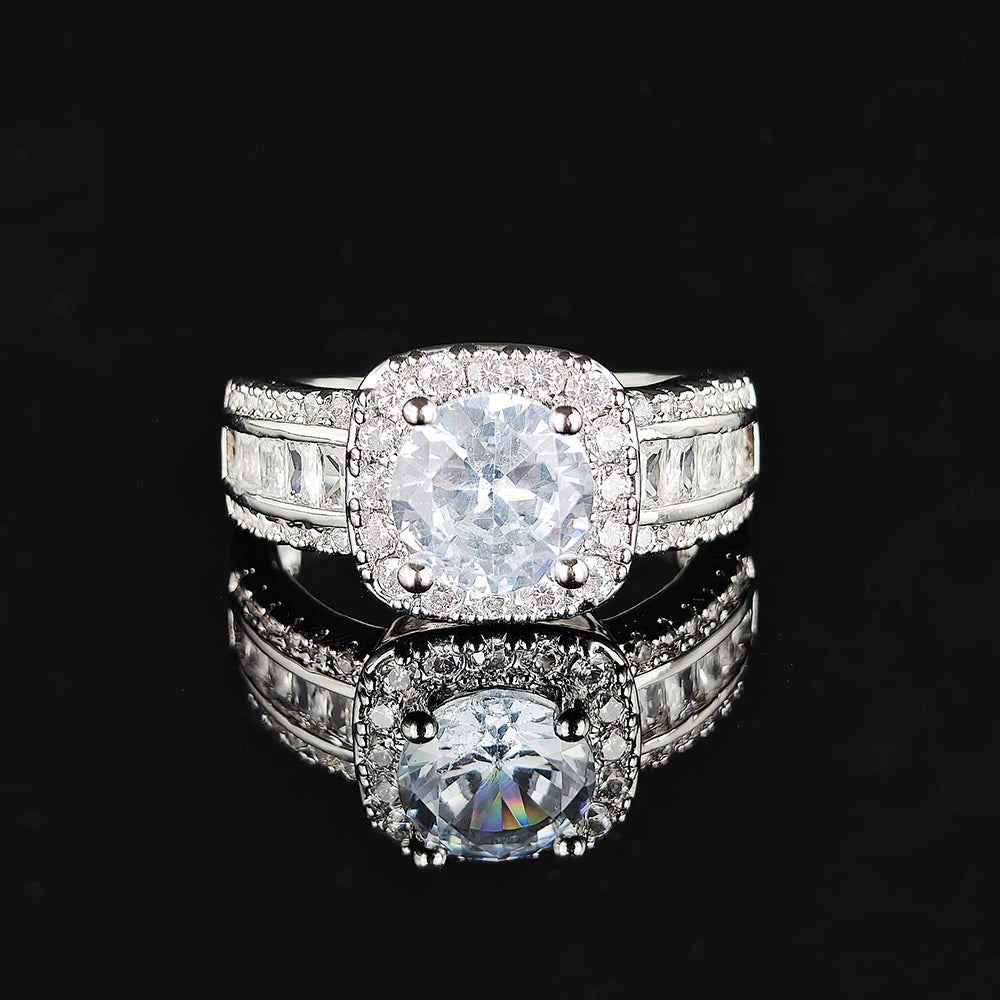 Newly-designed Engagement Rings for Women High-quality Cubic Zirconia Gorgeous Proposal Ring Gift Wedding Bands Jewelry R6417