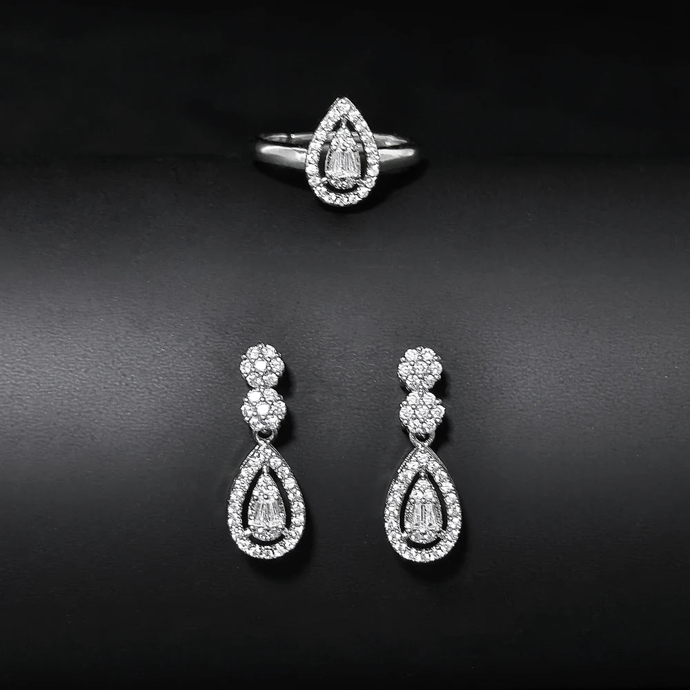 Moonso Arrival Luxury Designer Bride Jewelry Set for Women Engagement  Anniversary Gift Jewelry Wholesale E046-R046-S046-X046