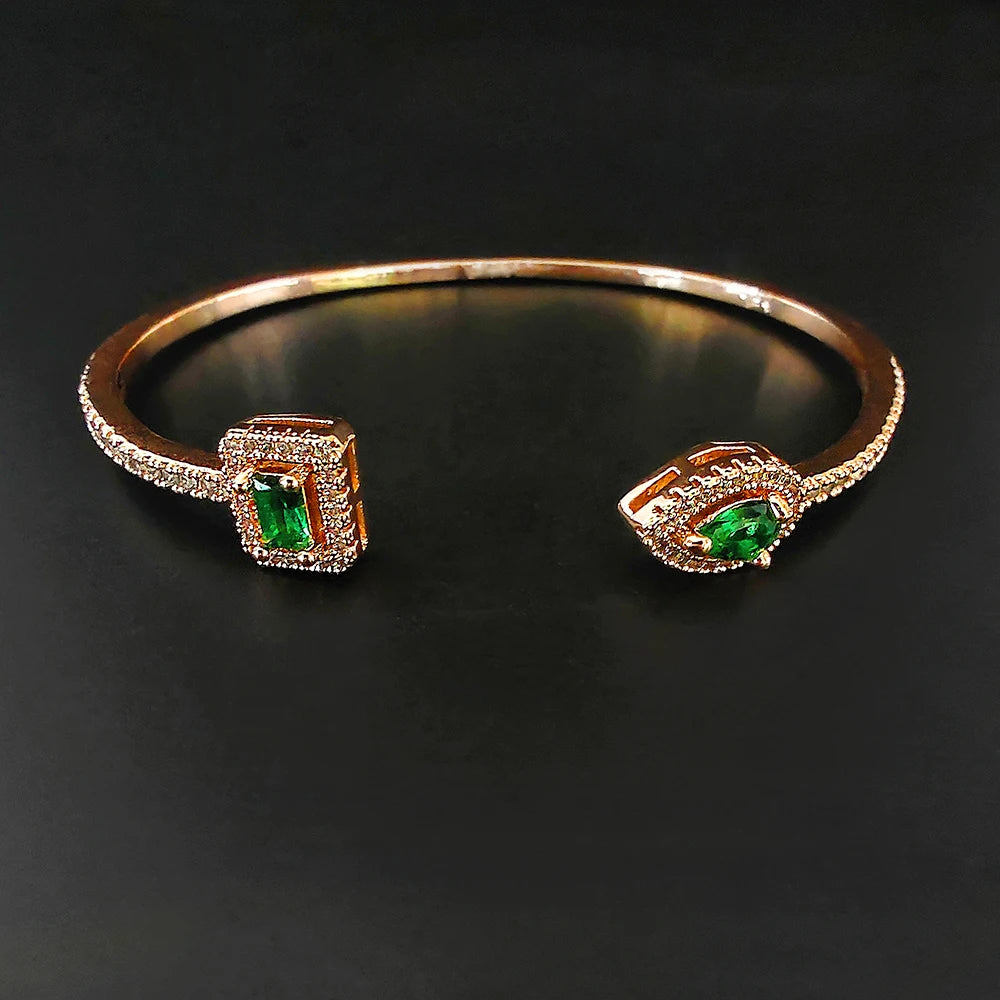 Trendy Snake Punk Pear Shape Silver Color on Hand Adjustable Open Bangle for Women Anniversary Gift Jewelry Wholesale S5214b