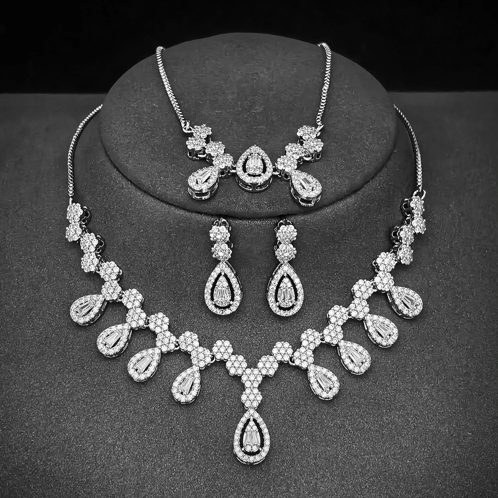 Moonso Arrival Luxury Designer Bride Jewelry Set for Women Engagement  Anniversary Gift Jewelry Wholesale E046-R046-S046-X046