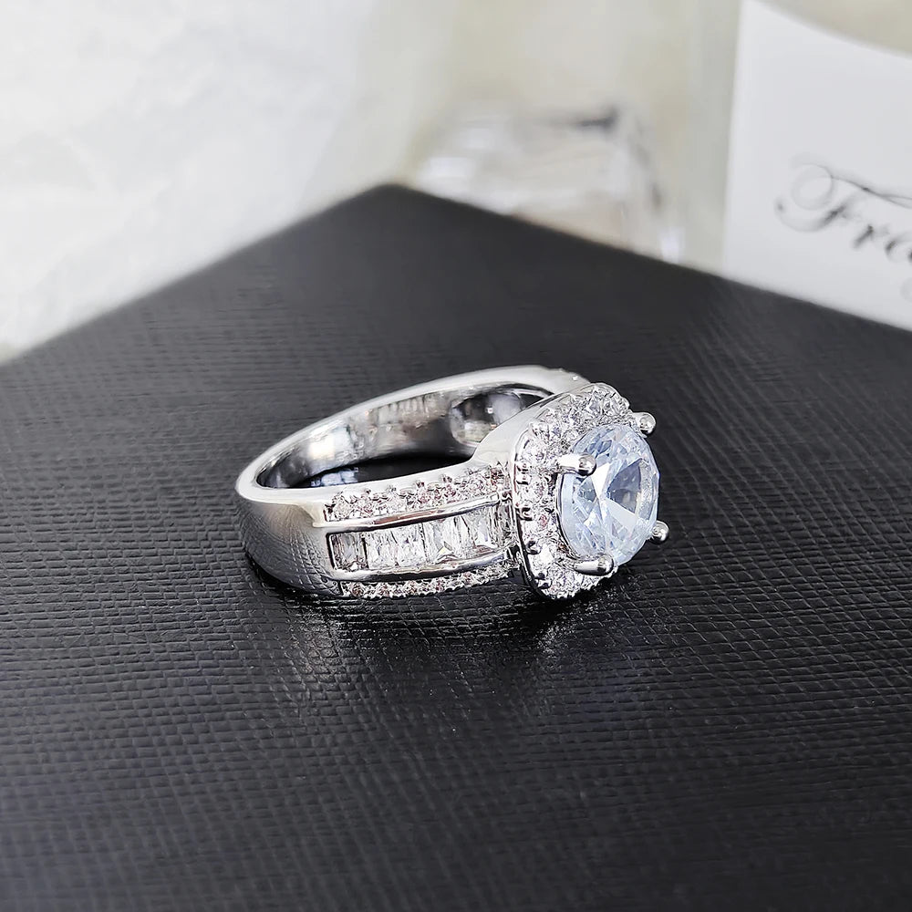 Newly-designed Engagement Rings for Women High-quality Cubic Zirconia Gorgeous Proposal Ring Gift Wedding Bands Jewelry R6417