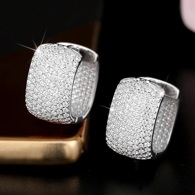 2024 New Arrival Trendy Silver Color Earrings for Women Anniversary Gift Jewelry Wholesale E8451