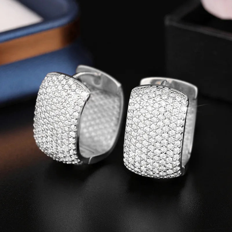 2024 New Arrival Trendy Silver Color Earrings for Women Anniversary Gift Jewelry Wholesale E8451