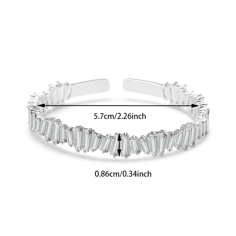 Luxury Rose Gold Silver Color on Hand Bracelet Bangle for Women Adjustable Anniversary Gift Jewelry Free Shipping Items S5213