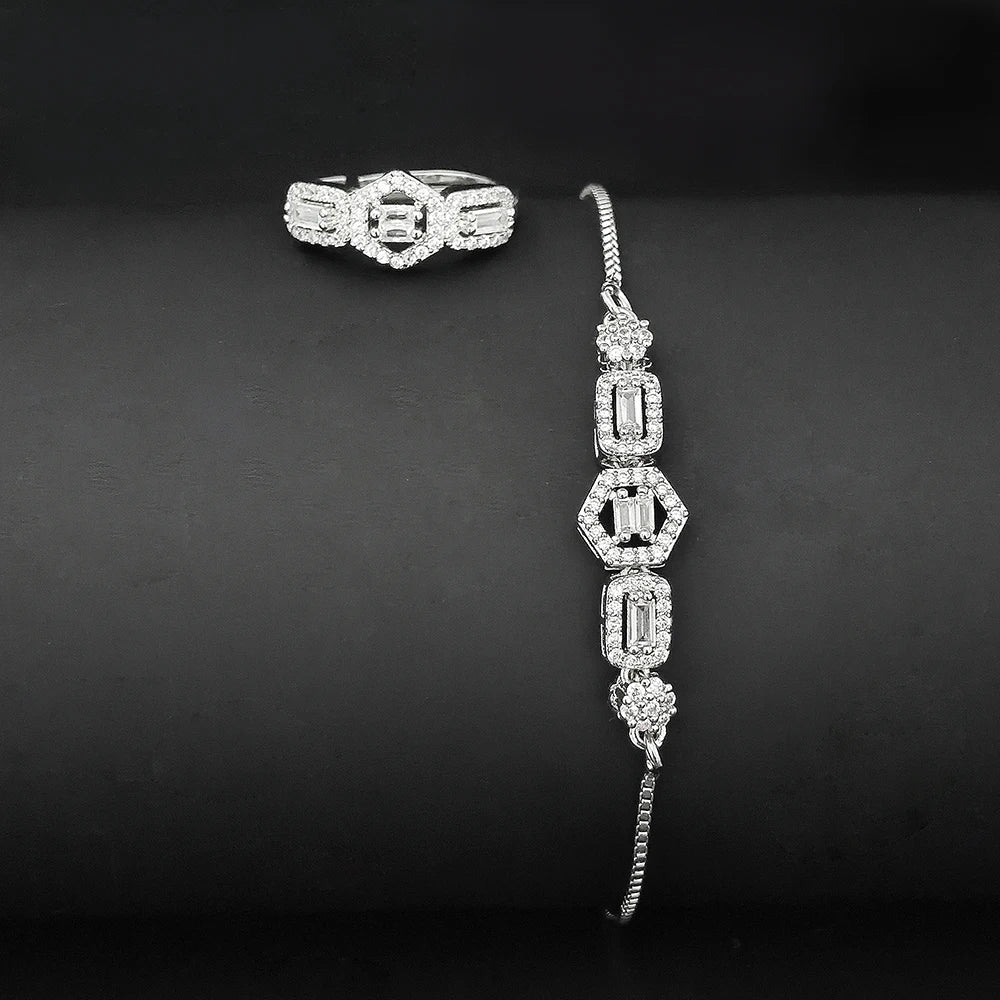 Moonso Luxury Designer Silver Color Jewelry Set for Women Engagement Wedding Anniversary Gift Jewelry E061-R061-S061-X061