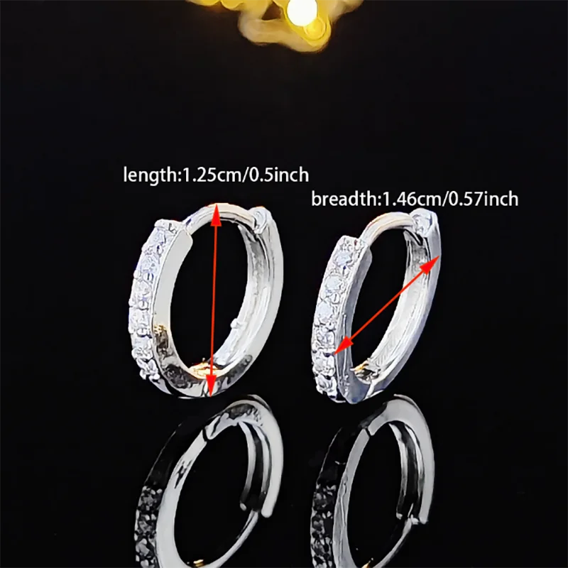 2024 New Arrival Hoop Earrings for Women Fashion Trendy Hook Boucle D'oreille Femme Wedding Jewelry E408b