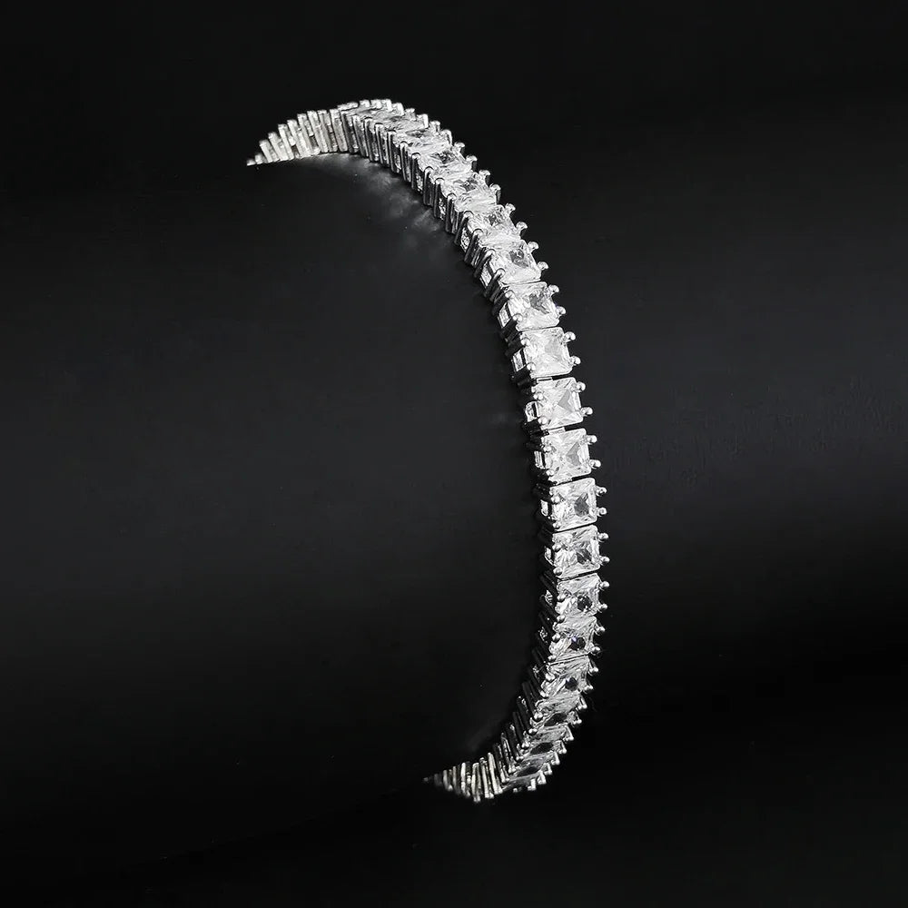 Moonso Luxury Princess Rose Gold Silver Color Bracelet Bangle on Hand for Women Anniversary Gift Jewelry Wholesale S5451