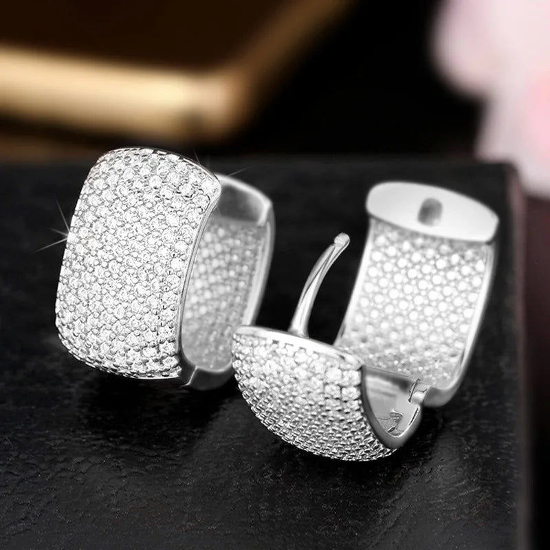 2024 New Arrival Trendy Silver Color Earrings for Women Anniversary Gift Jewelry Wholesale E8451