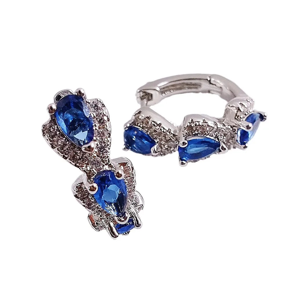 New Round Elegant Dangle Rhinestone Drop Earrings for Women Luxury Fashion Jewelry Oorbellen Hangers E2306